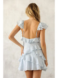Textured Ruffle Mini Dress