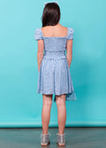 The Berkley Dress in Light Blue Ditsy by Miss Behave