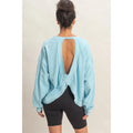 Kate Oversized Cross Detail Open Back Sweatshirt