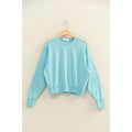 Raw Edge Detail Burnout Sweatshirt