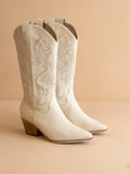 The Amaya Ivory Classic Cowgirl Boot