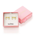 Bow Stud Earrings with Crystals by Lily Nily