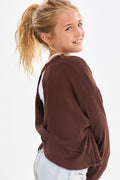Open Back Thermal Knit Top