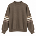 Rustic Brown Stripe Crew Neck Pullover by Vintage Havana