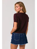 Carolyn Short Sleeve Button Down Sweater