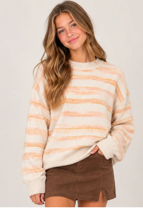 Buttercream Stripe Knit Sweater