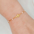 Dainty Dots Cross Chain Bracelet
