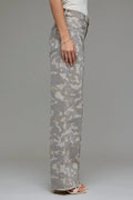 LOGAN Tan Camo High Rise Dad Jeans by Hidden
