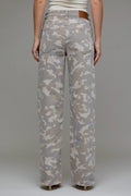 LOGAN Tan Camo High Rise Dad Jeans by Hidden