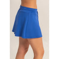 Wrap Front Elastic Waist Skort