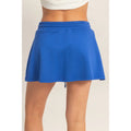 Wrap Front Elastic Waist Skort