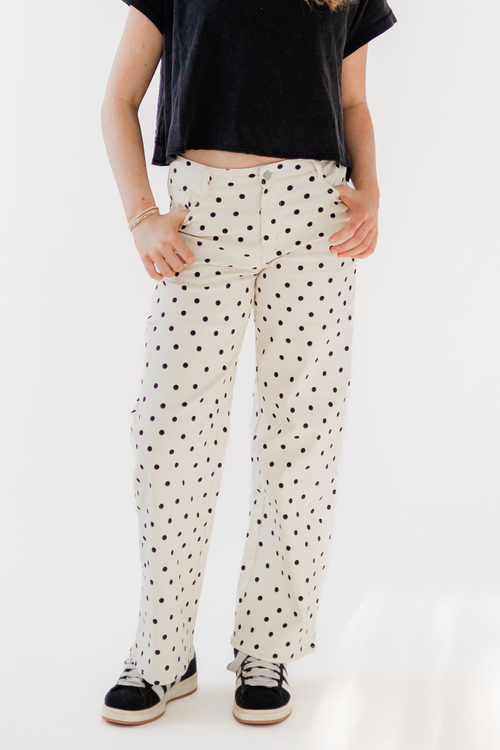 Lindsey Polka Dot Twill Pant