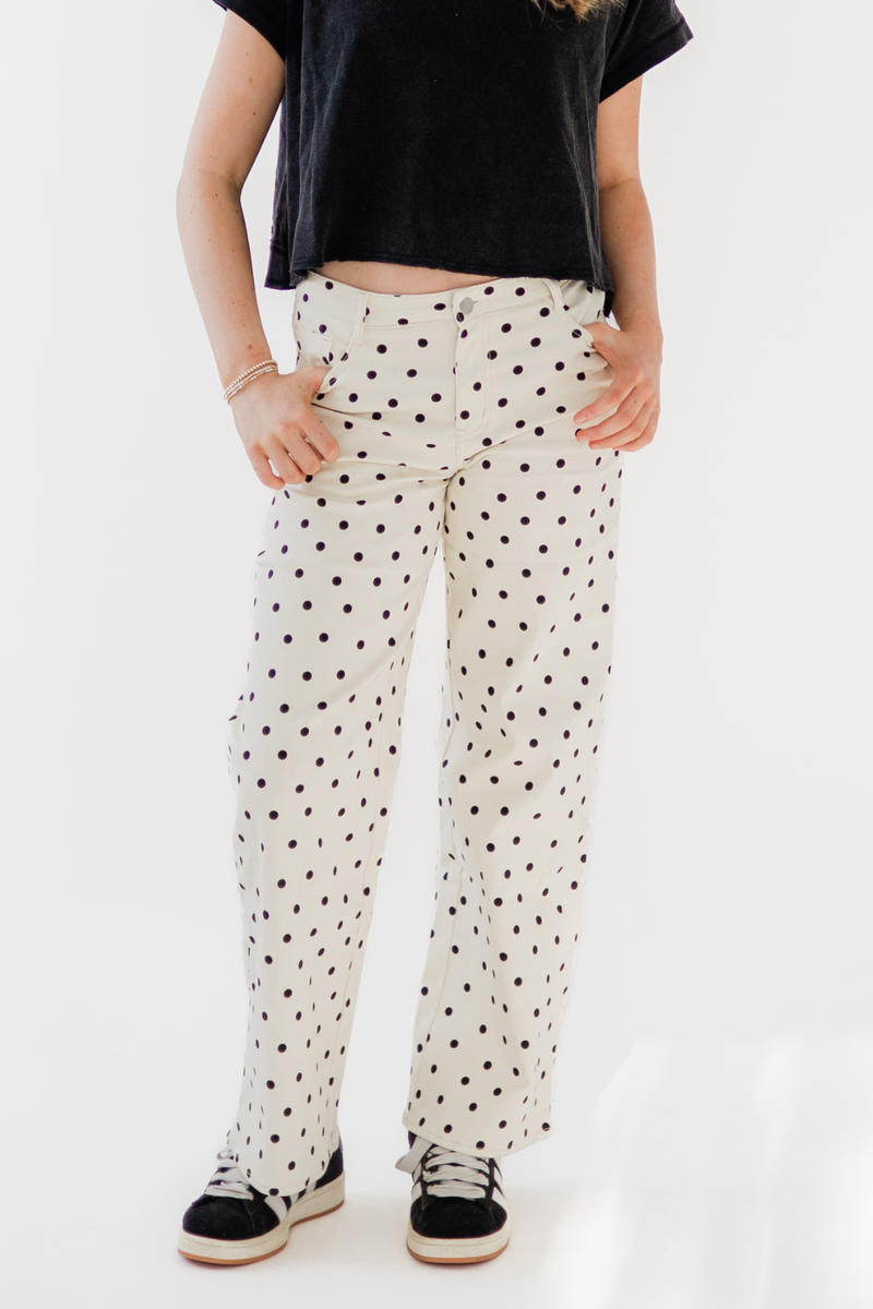 Lindsey Polka Dot Twill Pant