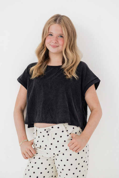 Amy Acid Wash Open Back Top