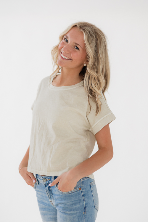 Nicole Short Sleeve Boxy Top