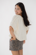 Short Sleeve Knit Sweater Top