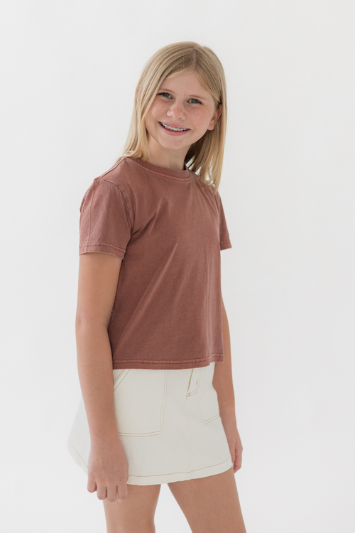 Sydney Skirt in Tan by PLEAT
