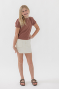 Sydney Skirt in Tan by PLEAT