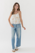 Katie J NYC Juniors Bloom Top in Vintage Wildflower