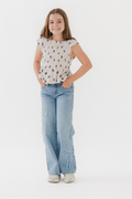 Katie J Girls Bow Embroidered Jeans