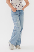 Katie J Girls Bow Embroidered Jeans