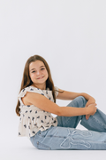 Katie J Girls Bow Embroidered Jeans
