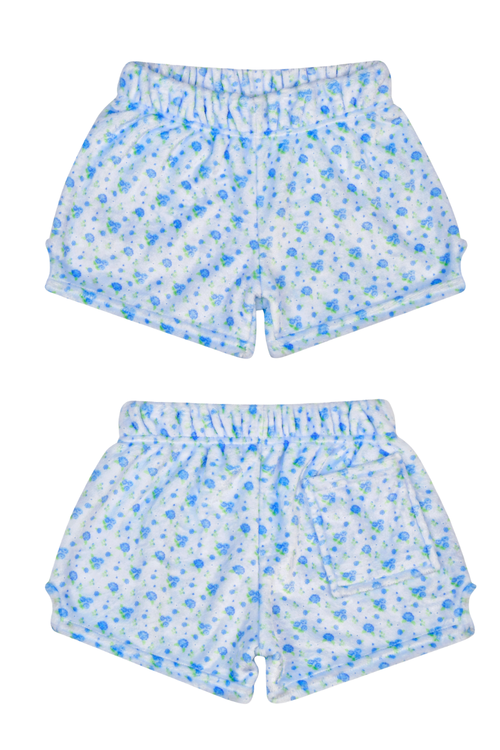 Blue Ditsy Plush Shorts by iScream