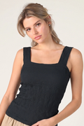 Emersyn Textured Square Neck Top