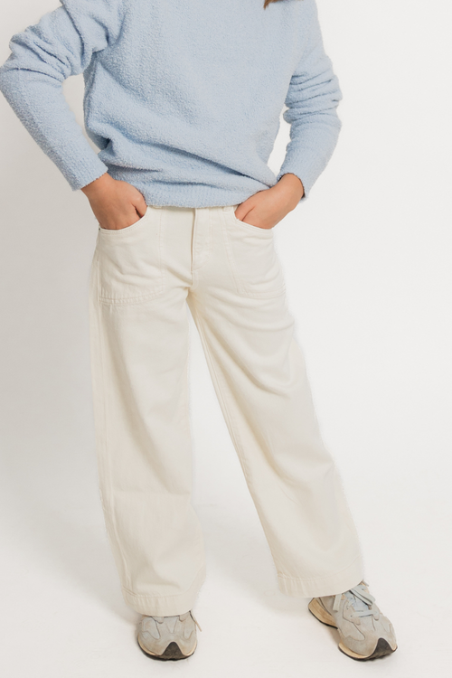 Lily Wide Leg Jean in Sugar Cookie