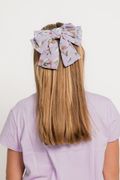 Floral Print Double Bow Barrette
