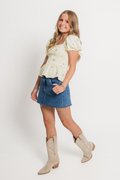 Maddie Embroidered Puff Sleeve Top