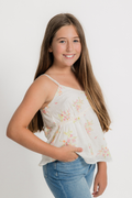 Katie J NYC Juniors Bloom Top in Vintage Wildflower