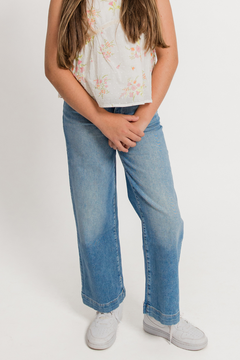 Nori Cropped Wide Leg Jean by HIDDEN