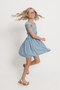 The Berkley Dress in Light Blue Ditsy by Miss Behave