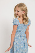 The Berkley Dress in Light Blue Ditsy by Miss Behave