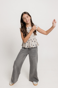 Palazzo High Rise Wide Leg Crop Jean By Kan Can