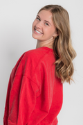 Acid Wash Seam Detail Crew Neck Sweatshirt