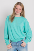 Raw Edge Detail Burnout Sweatshirt