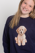 Golden Doodle Long Sleeve Crew Neck Sweater
