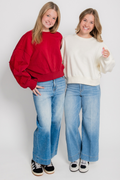 Star Patch Sleeve Sweatshirt