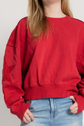 Star Patch Sleeve Sweatshirt