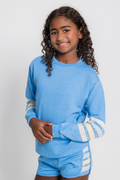 Girls Stripe Crew Neck Pullover