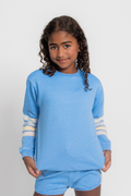 Girls Stripe Crew Neck Pullover