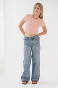 Katie J Girls Chicago Bow Print Jeans