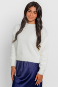Joey Navy Satin Maxi Skirt by THEME