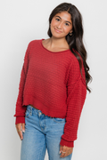 Colette Textured Boat Neck Sweater