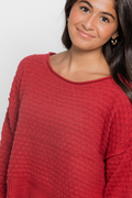 Colette Textured Boat Neck Sweater