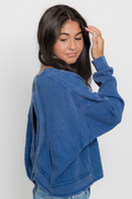 Mineral Wash Waffle Open Back Top