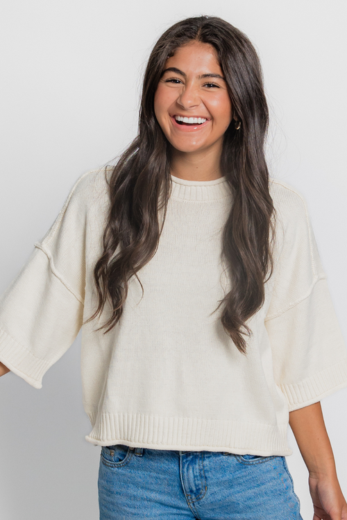 Ribbed Back Star Patch Top