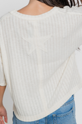 Ribbed Back Star Patch Top